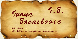 Ivona Basailović vizit kartica